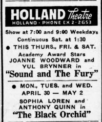 Knickerbocker Theatre - 1 May 1959 Ad (newer photo)